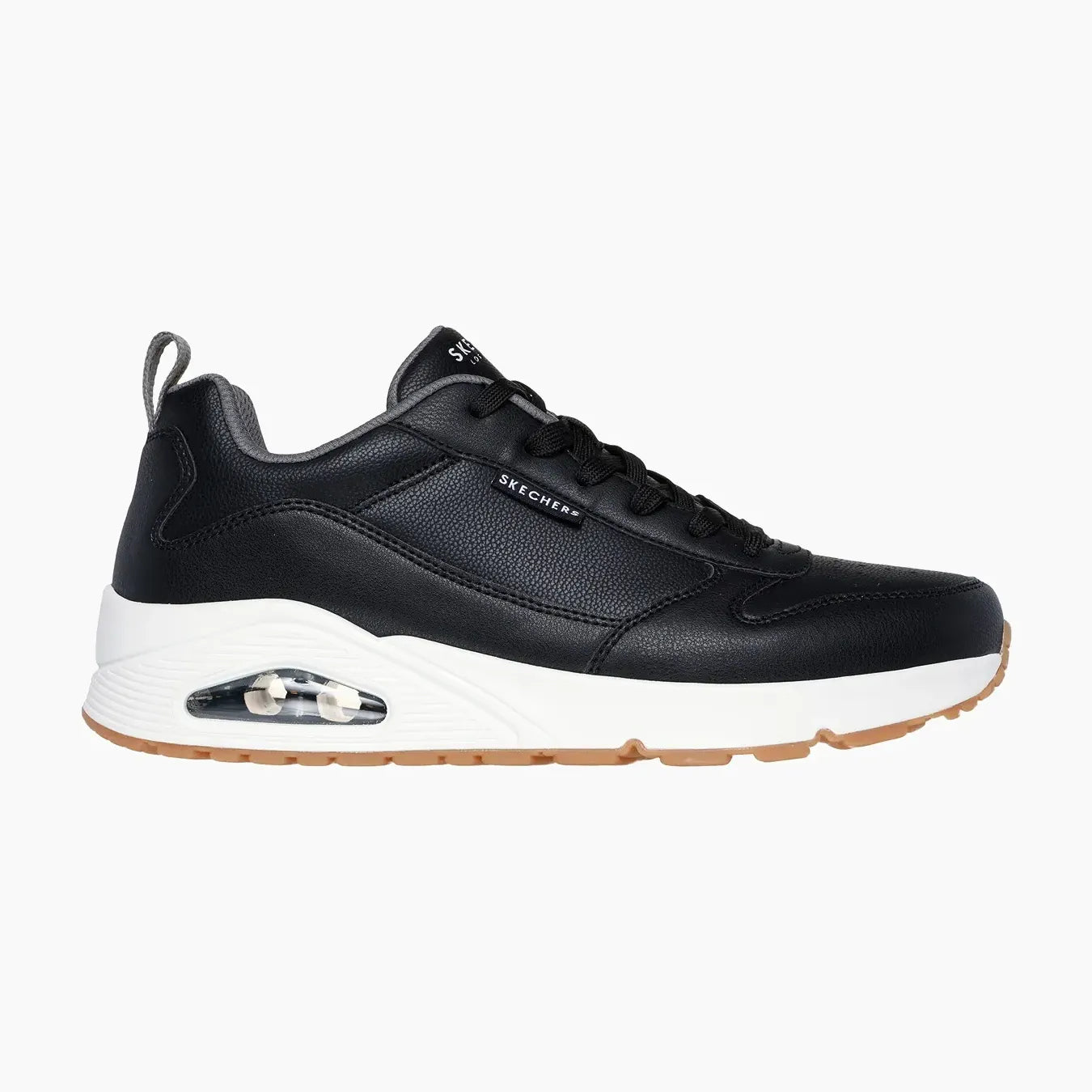 UNO#BKGY-BLACK DURALEATHER/GRAY MESH