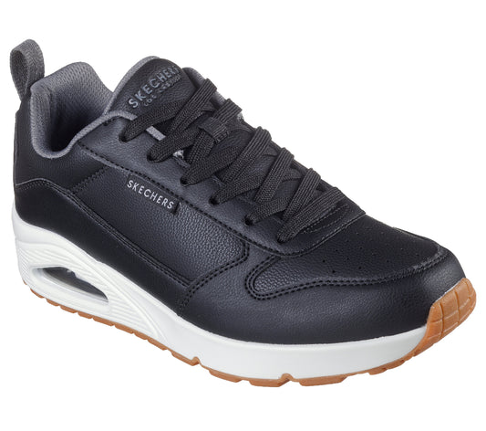 UNO#BKGY-BLACK DURALEATHER/GRAY MESH