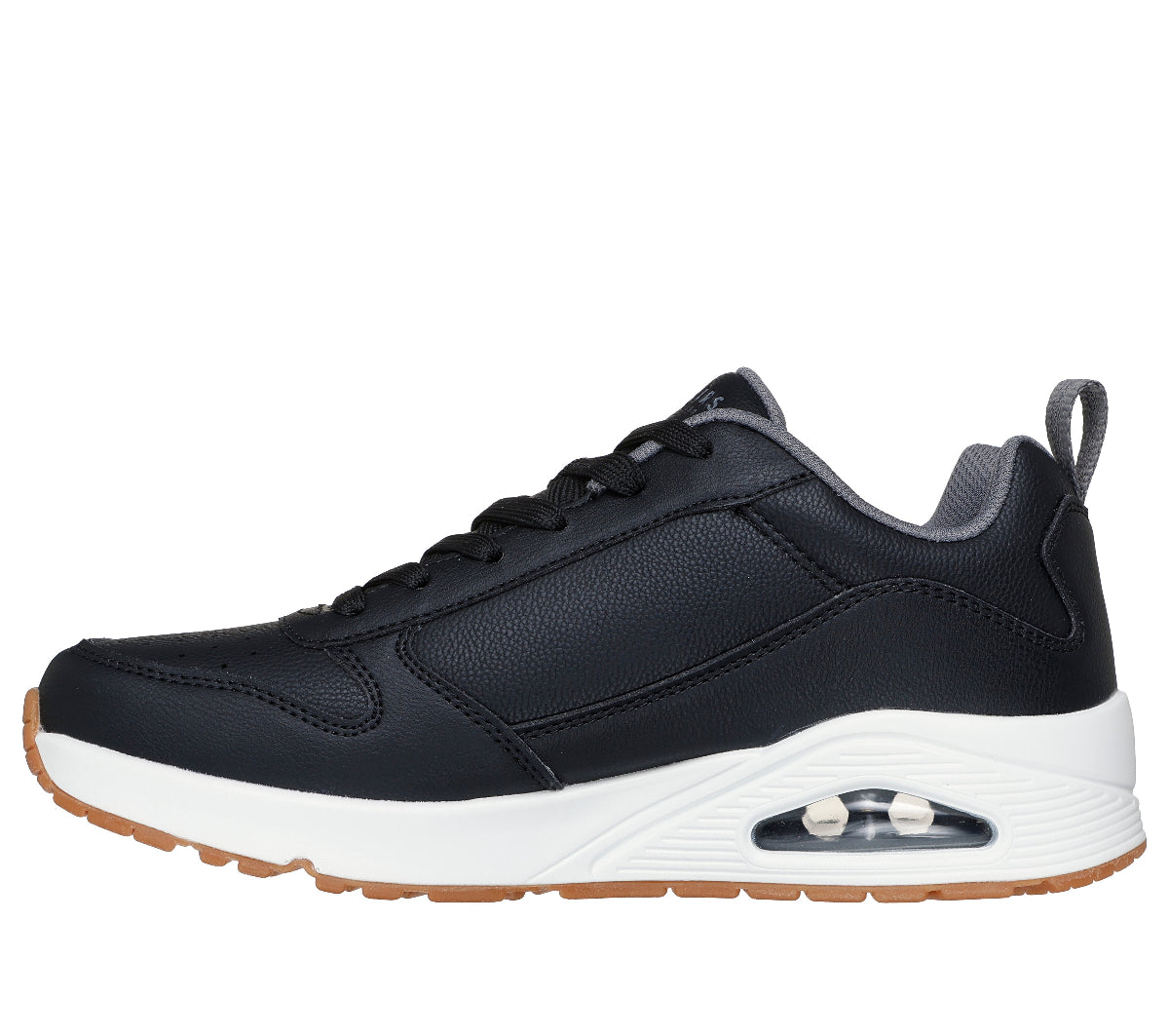 UNO#BKGY-BLACK DURALEATHER/GRAY MESH