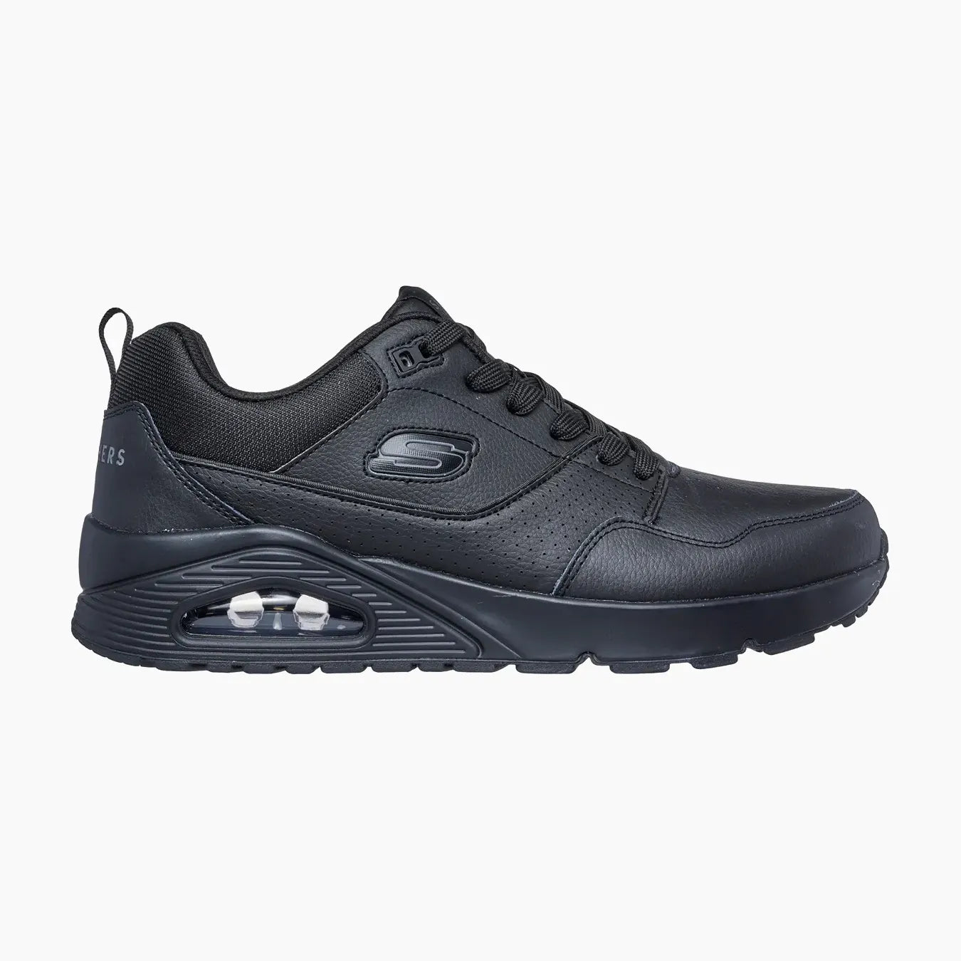 UNO#BBK-BLACK LEATHER / DURALEATHER / MESH