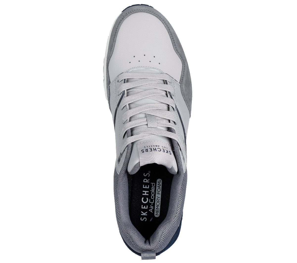 183020#GRY-GREY LEATHER AND SUEDE/ MESH