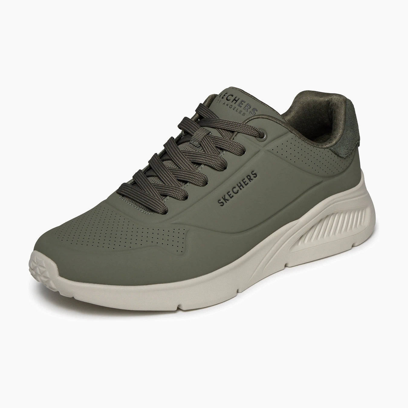 OLV-OLIVE LEATHER/PU/MESH