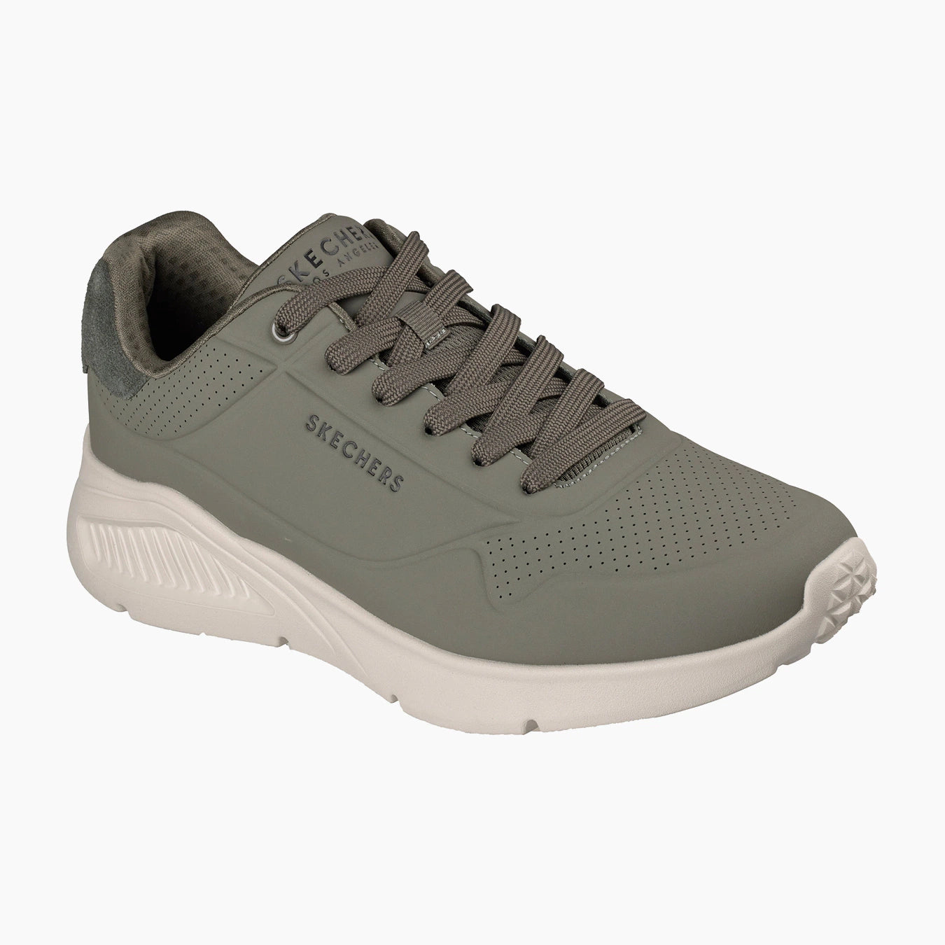 OLV-OLIVE LEATHER/PU/MESH