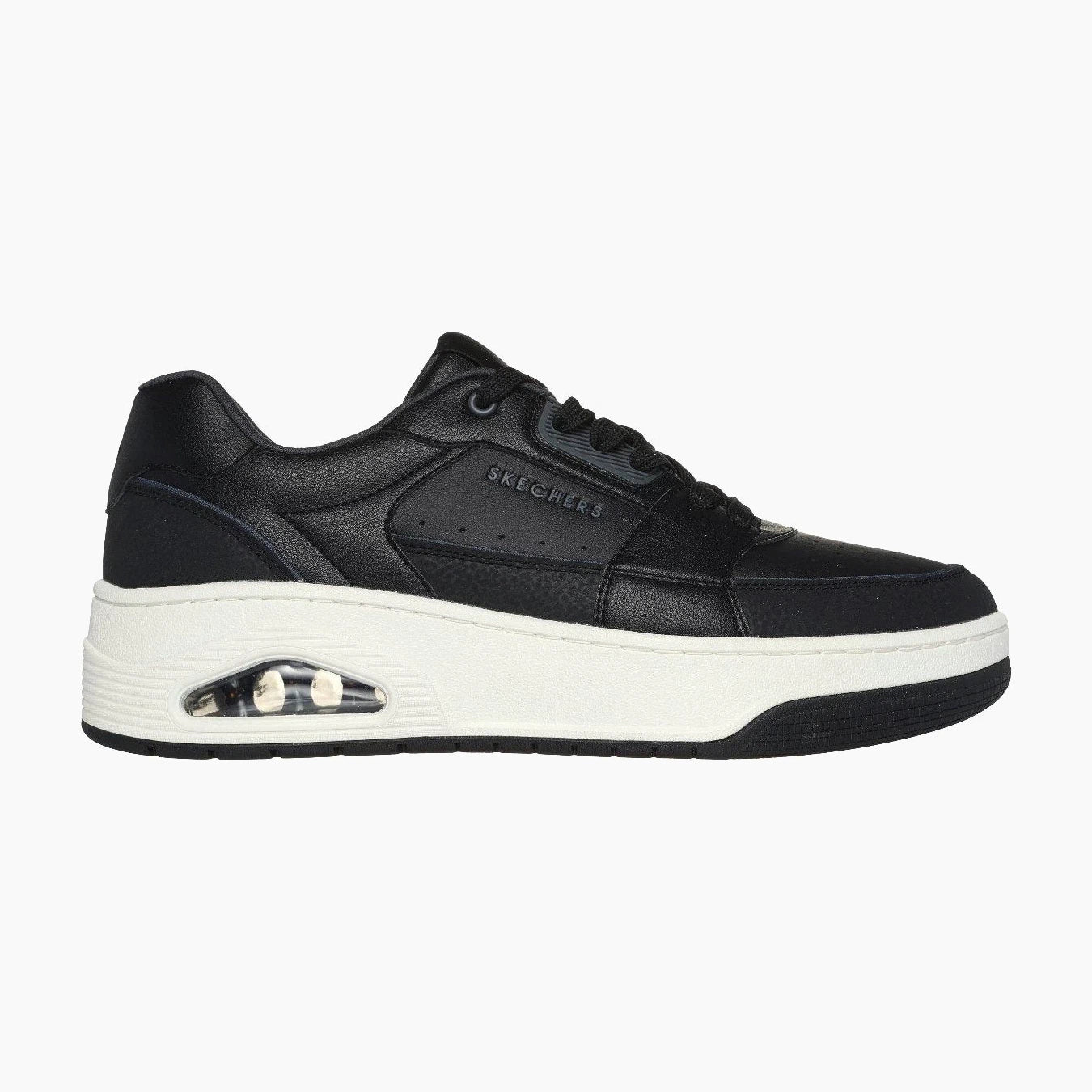 183140#BLK-BLACK LEATHER / DURALEATHER / CHARCOAL TRIM