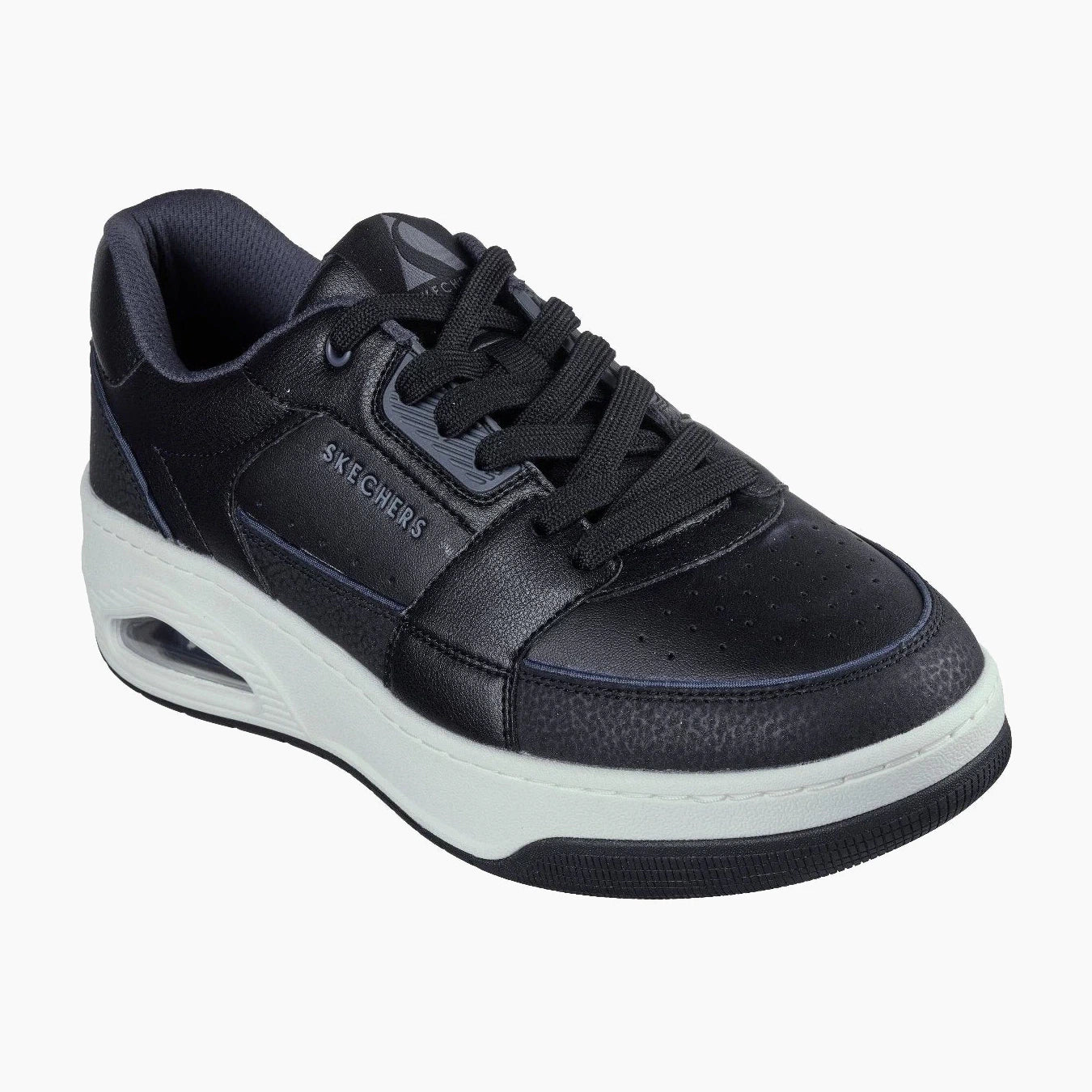 183140#BLK-BLACK LEATHER / DURALEATHER / CHARCOAL TRIM