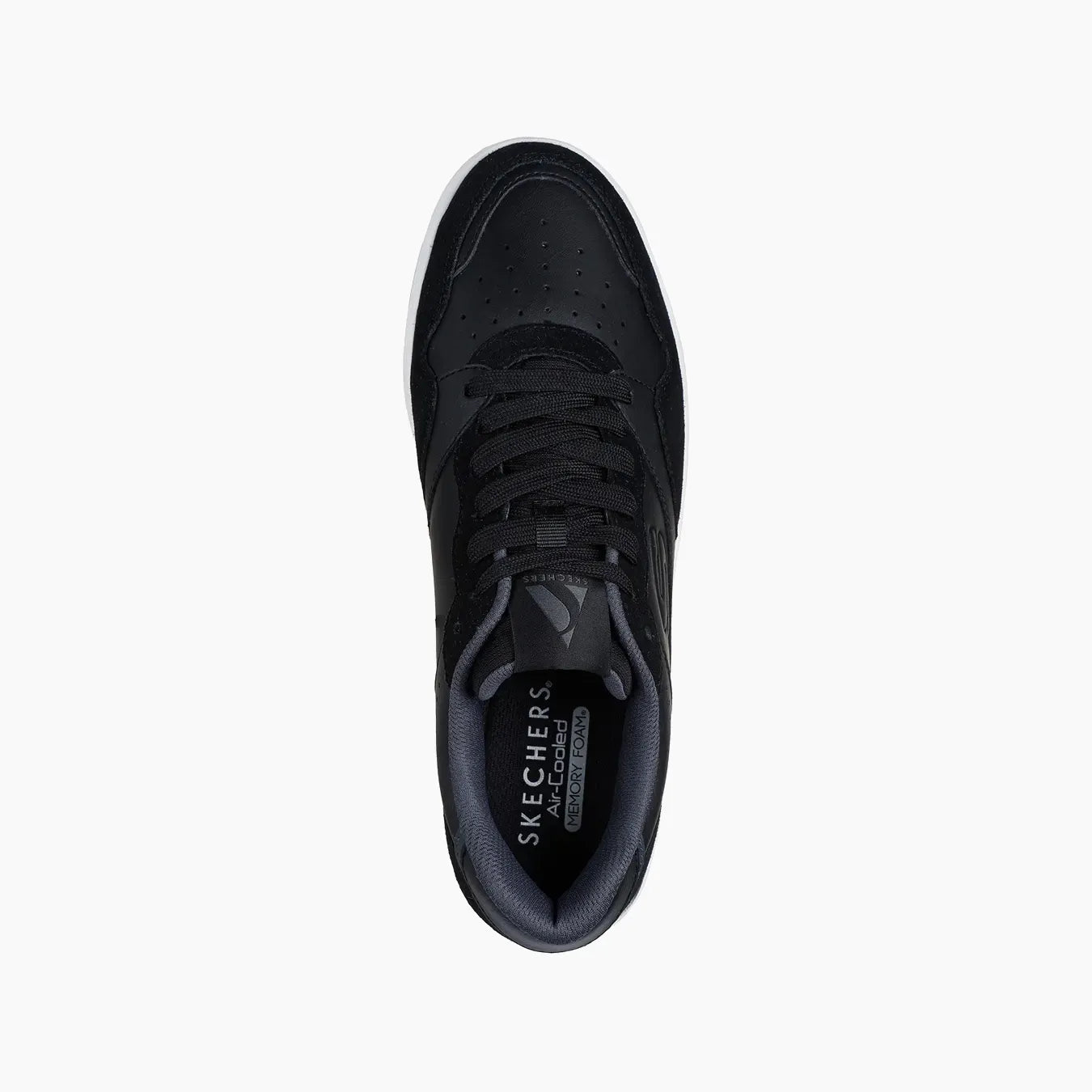 BLK-BLACK LEATHER AND SUEDE/DURALEATHER/MESH