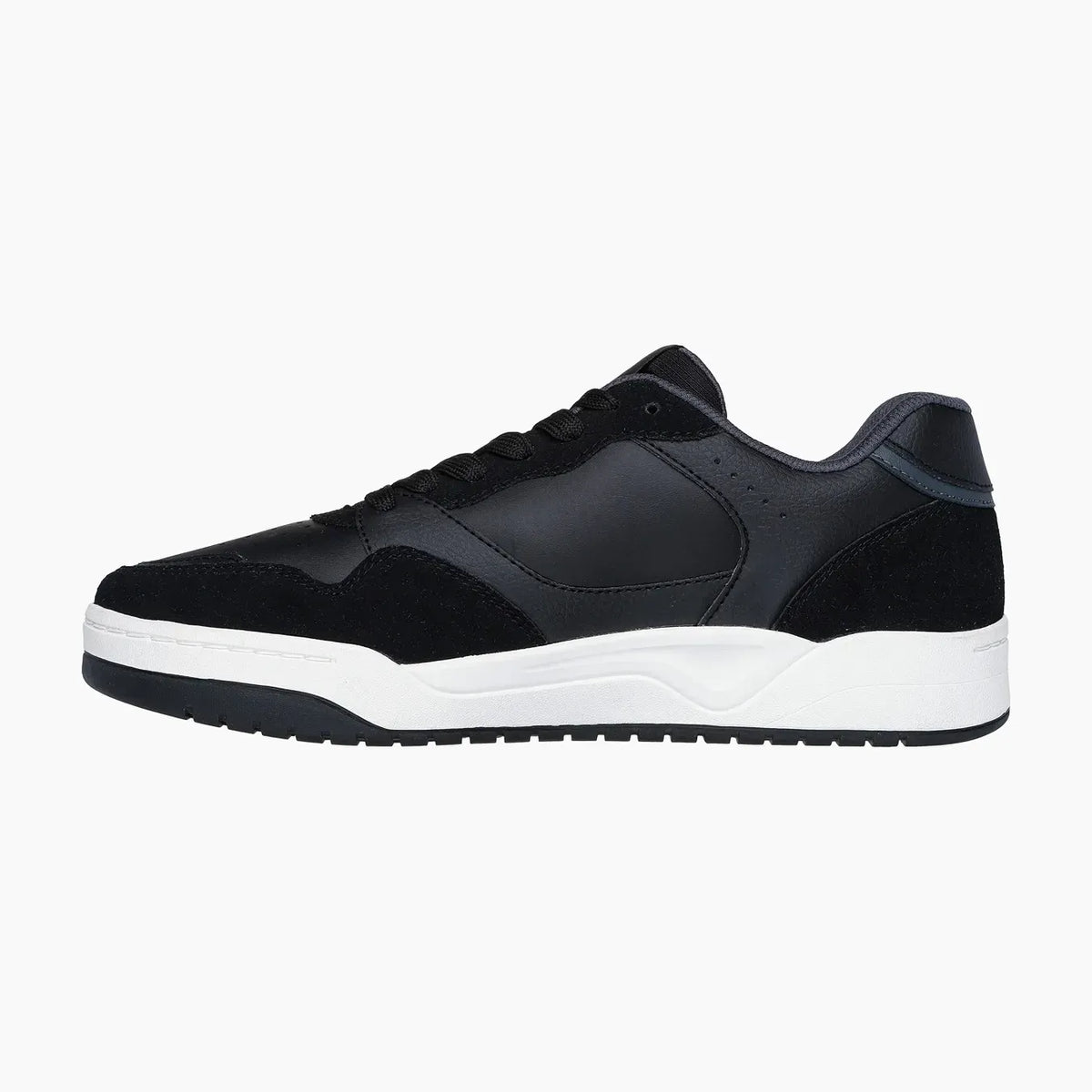 BLK-BLACK LEATHER AND SUEDE/DURALEATHER/MESH