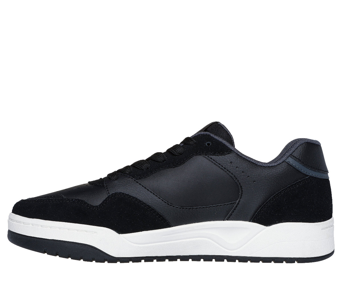 KOOPA#BLK-BLACK LEATHER AND SUEDE/DURALEATHER/MESH