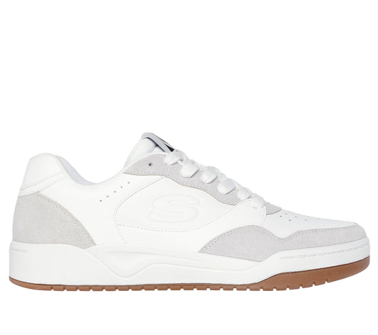 KOOPA#WHT-WHITE LEATHER AND SUEDE/DURALEATHER/MESH