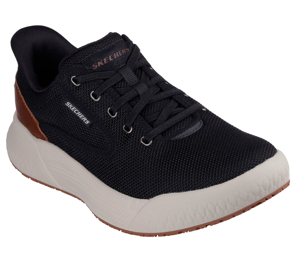 CYRUS#BLK-BLACK KNIT/SYNTHETIC