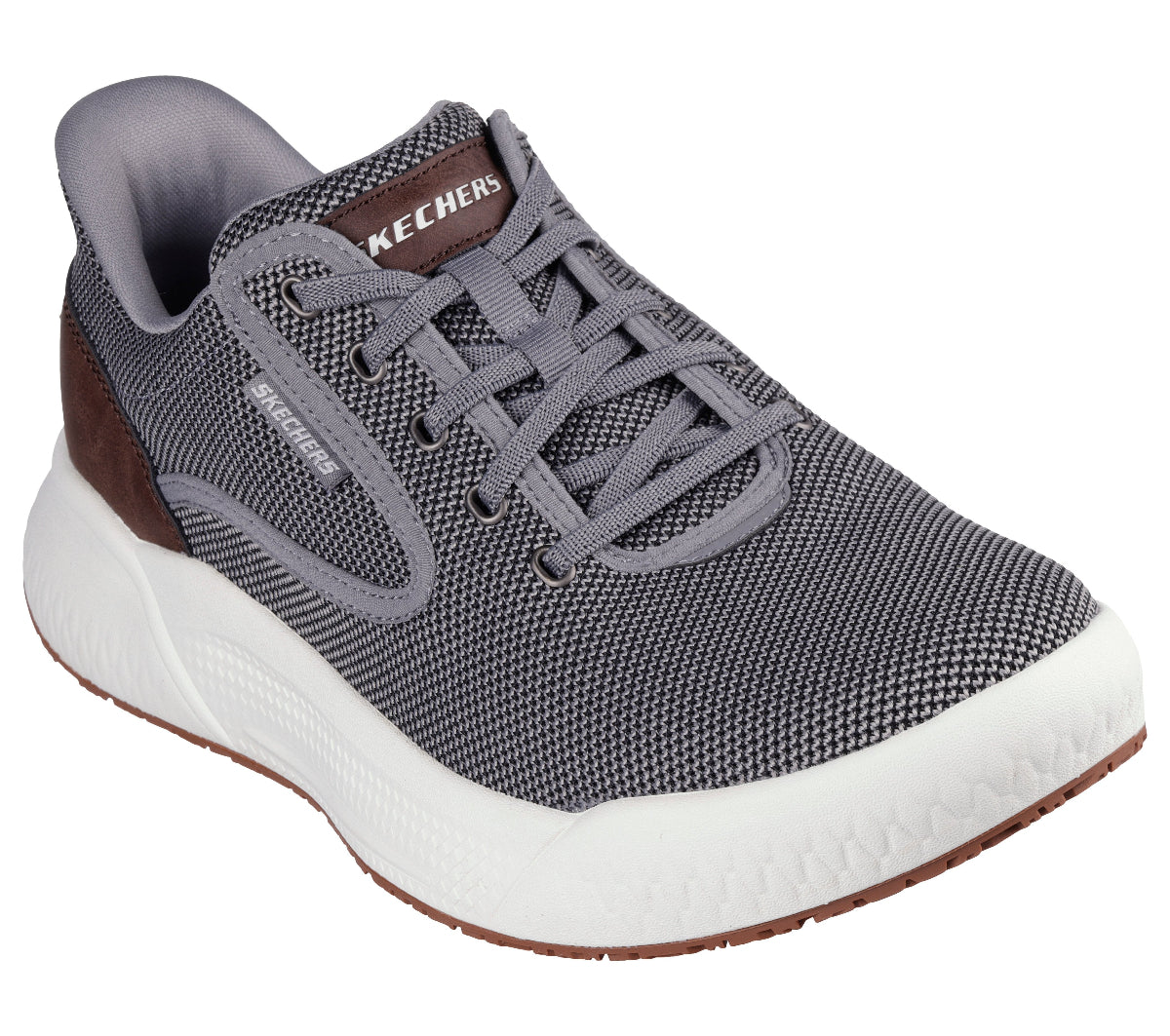 211008#GRY-GRAY KNIT/SYNTHETIC