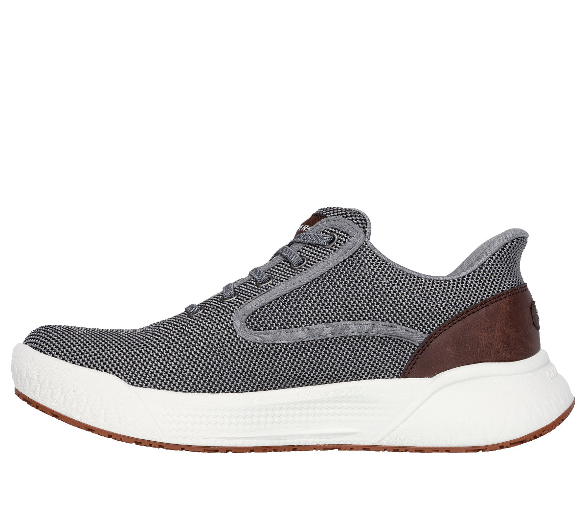 211008#GRY-GRAY KNIT/SYNTHETIC