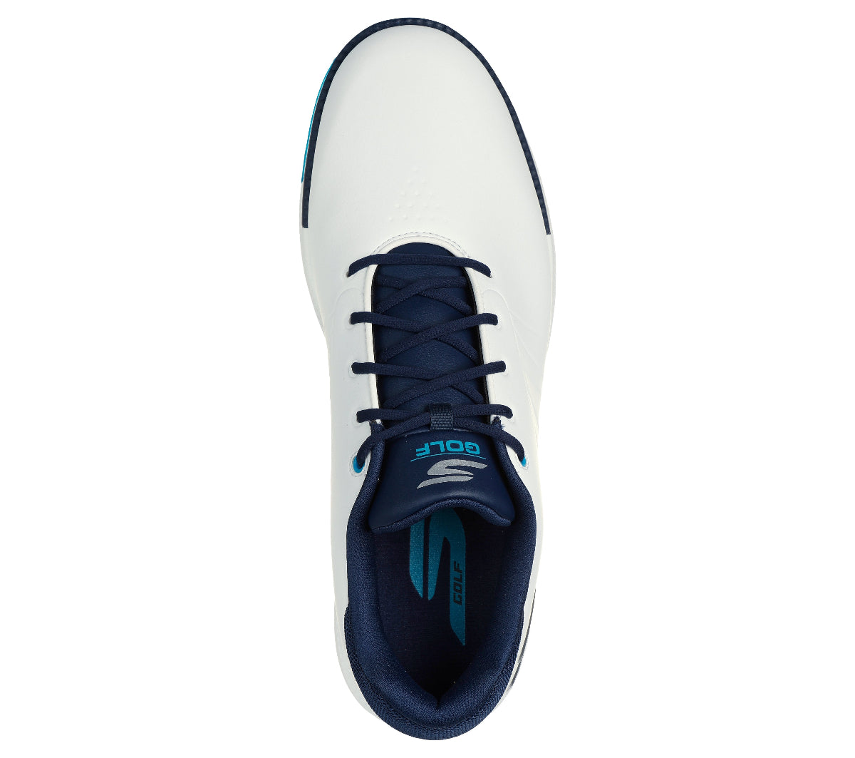 214099#WNVB-WHITE SYNTHETIC/ NAVY TRIM/BLUE TRIM