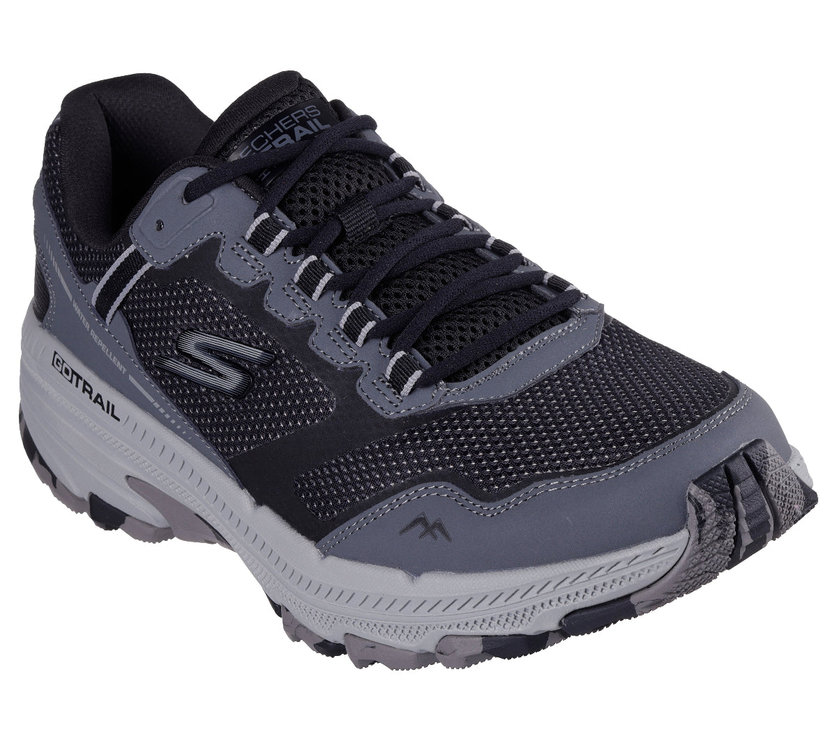220754#BKGY-BLACK AND GRAY LEATHER/TEXTILE