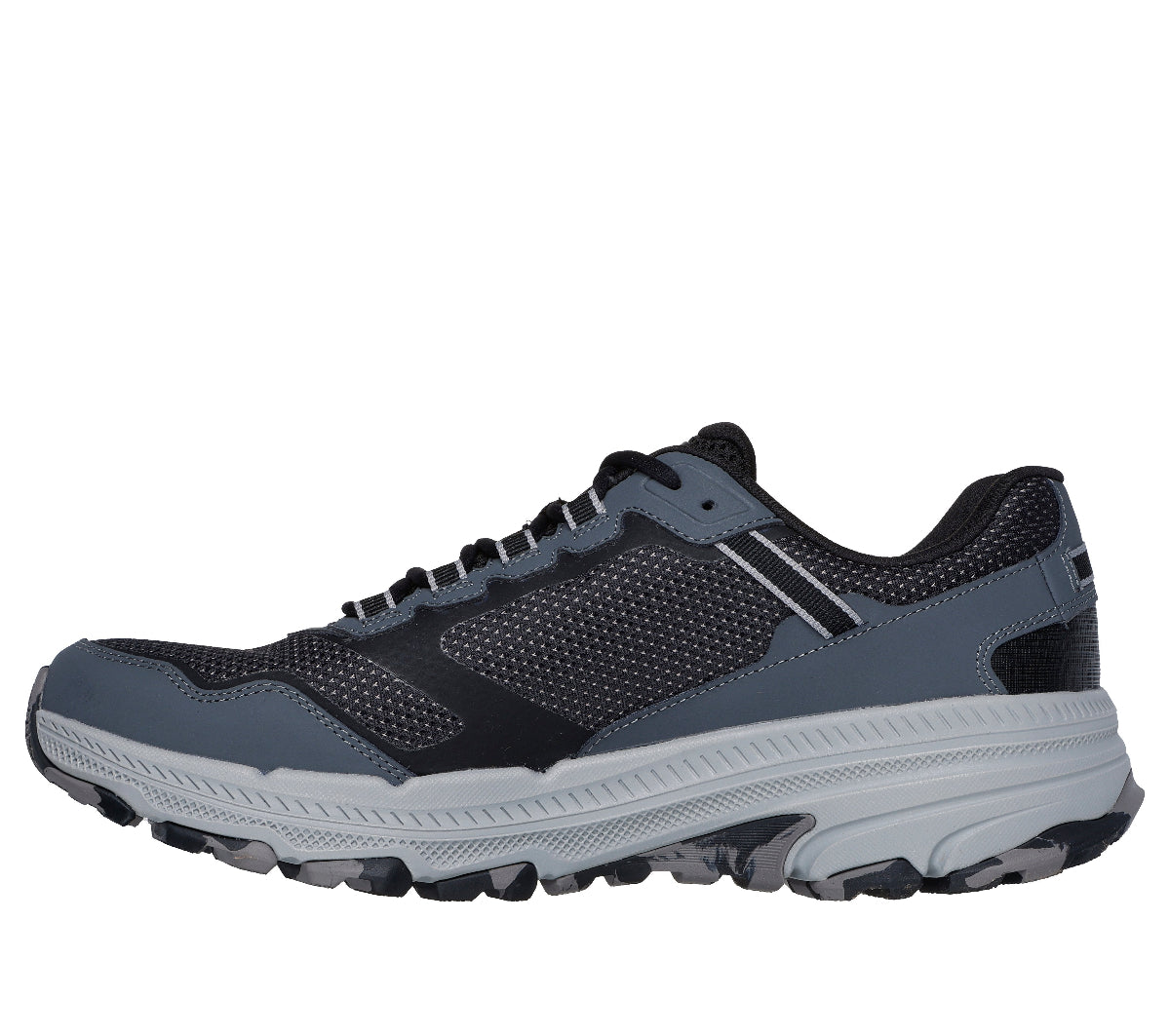 220754#BKGY-BLACK AND GRAY LEATHER/TEXTILE