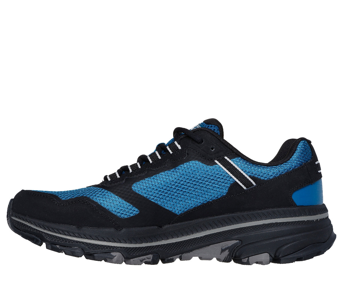 220754#BLBK-BLUE AND BLACK LEATHER/TEXTILE