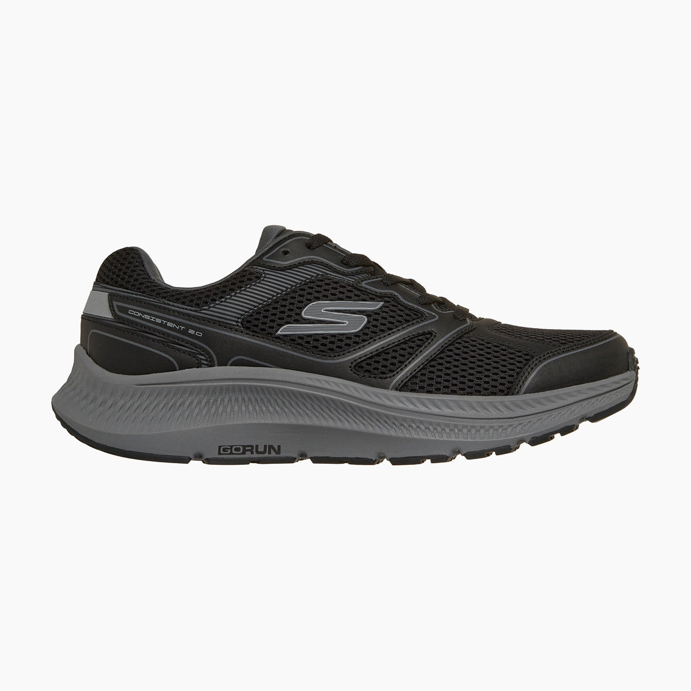 BKCC-BLACK LEATHER/SYNTHETIC/MESH/CHARCOAL TRIM