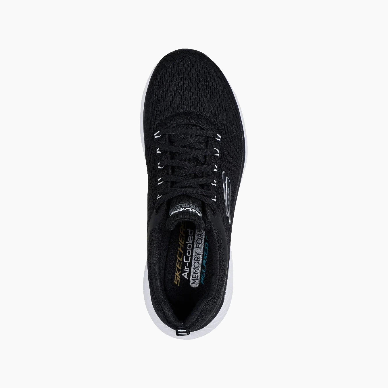 232843#BKW-BLACK MESH/WHITE PU