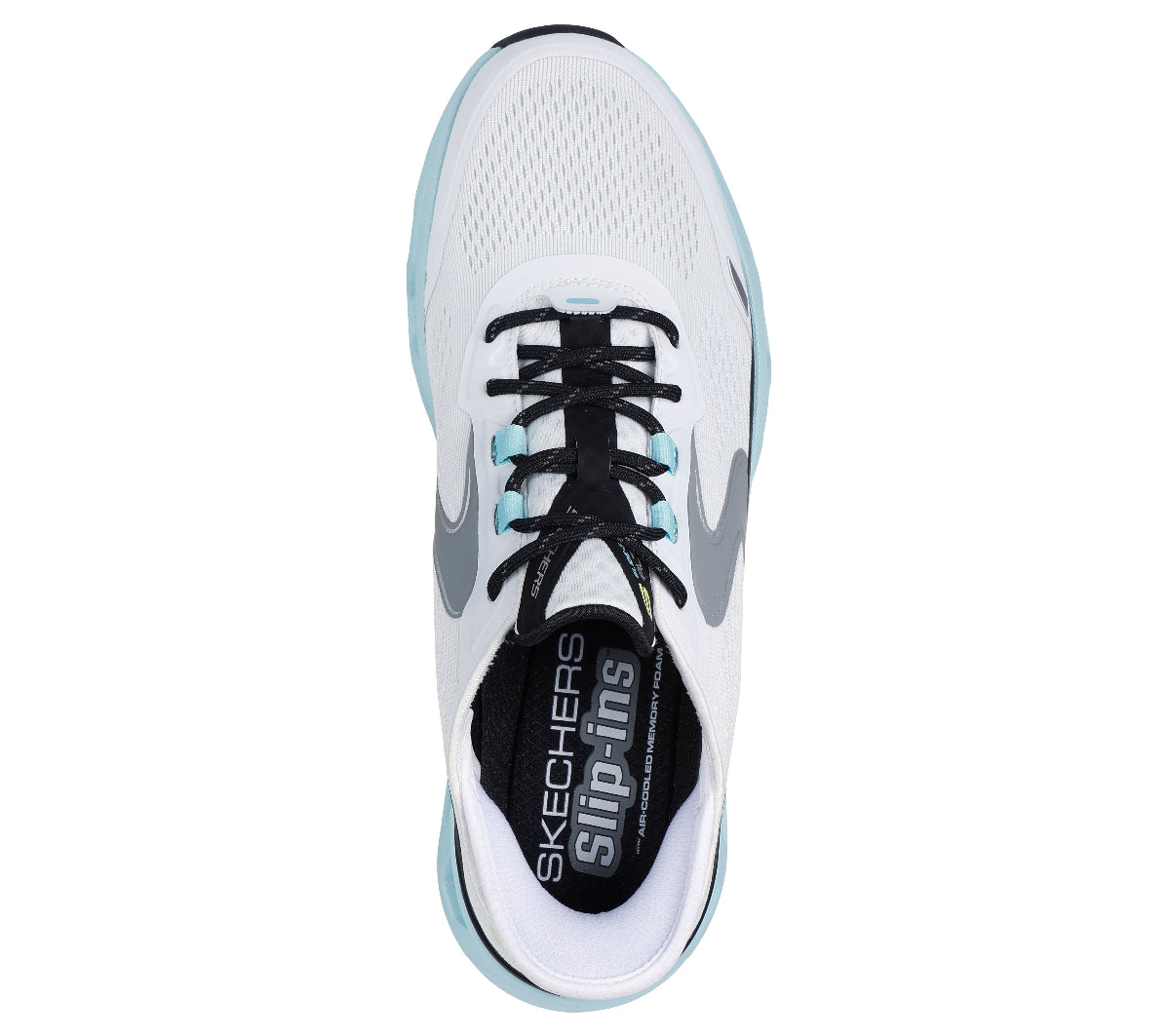 232921#WBL-WHITE HOTMELT/MESH/BLUE TRIM