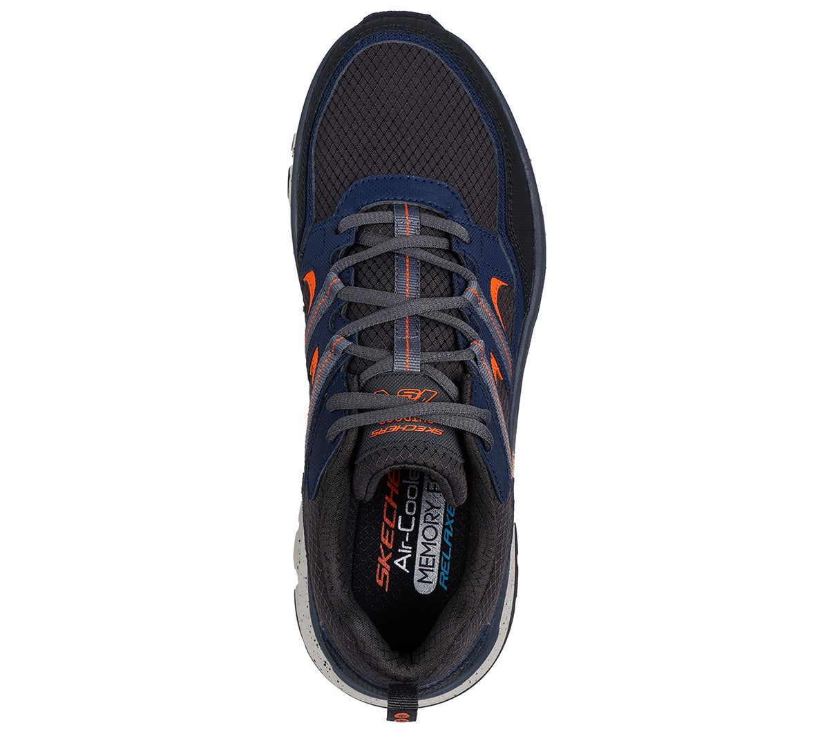 1#NVOR-NAVY LEATHER/TEXTILE/ORANGE TRIM