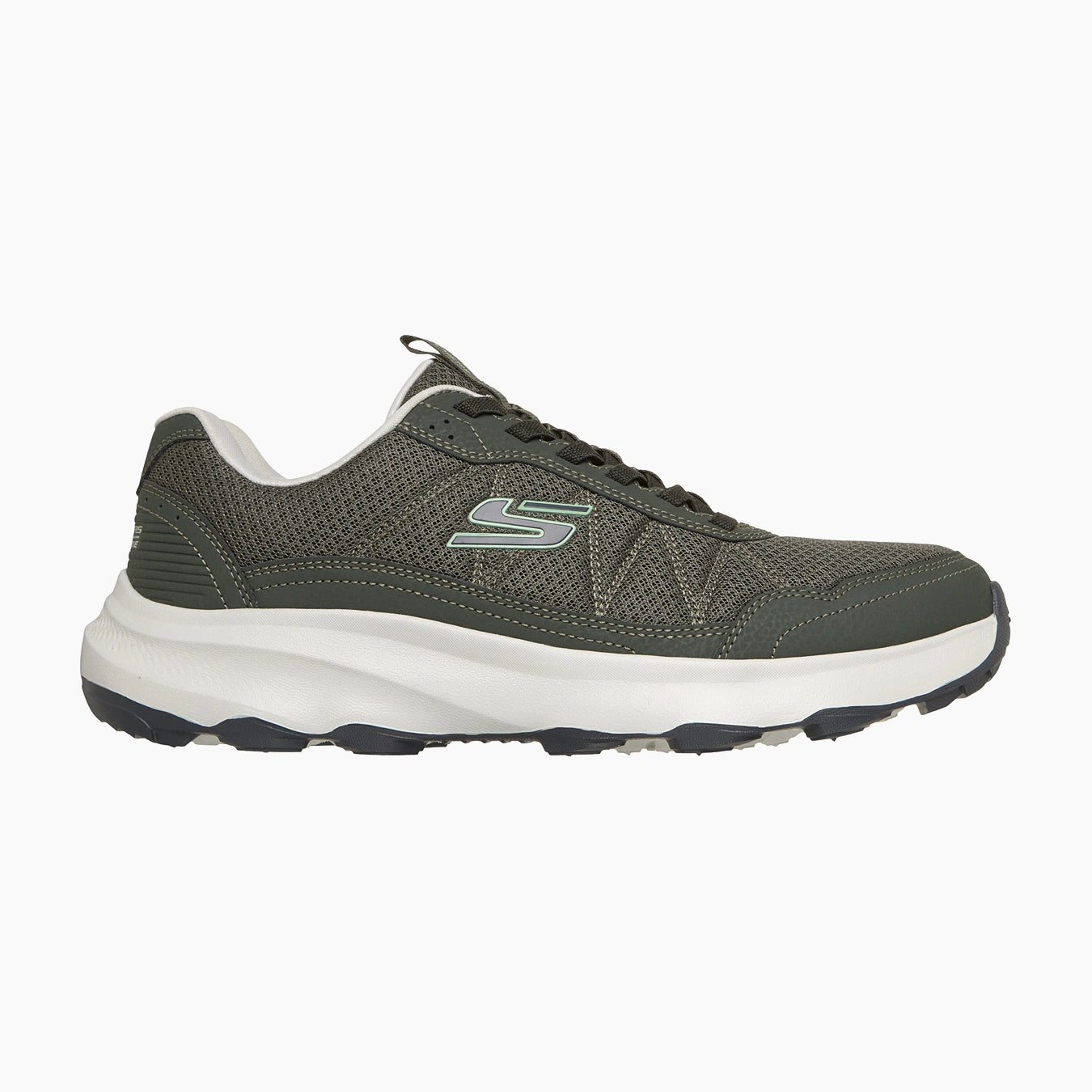 OLV-OLIVE LEATHER/PU/MESH