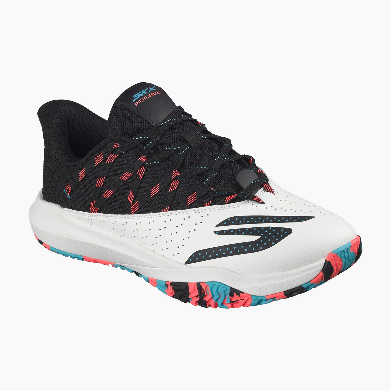 WPLB-WHITE LEATHER/PINK/LIGHT BLUE TRIM