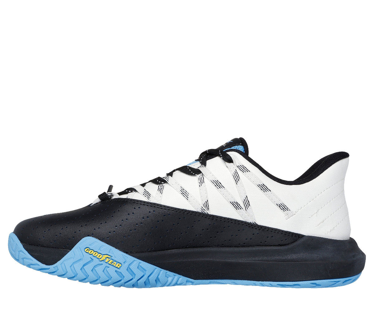 246110#WBKB-WHITE LEATHER/BLACK LEATHER/BLUE MESH