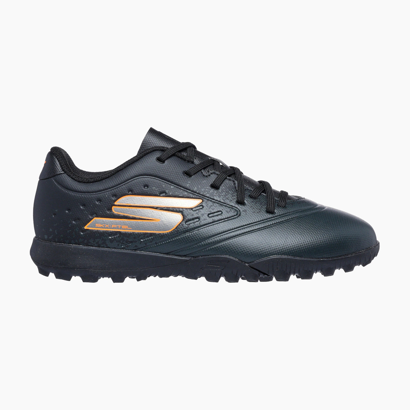 252061#BKOR-BLACK SYNTHETIC/ORANGE TRIM