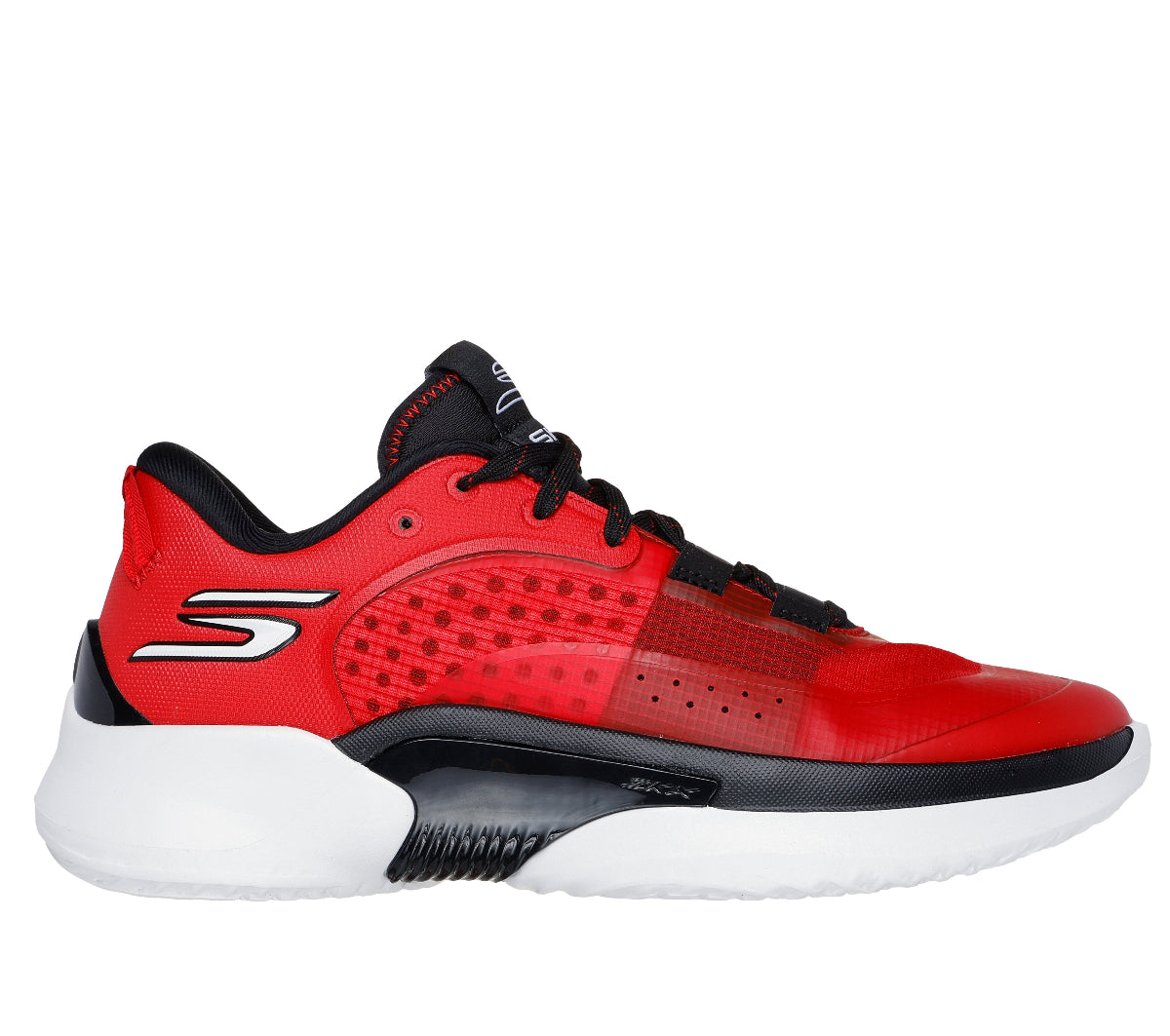 253007#RDBK-RED SYNTHETIC/TEXTILE/BLACK TRIM