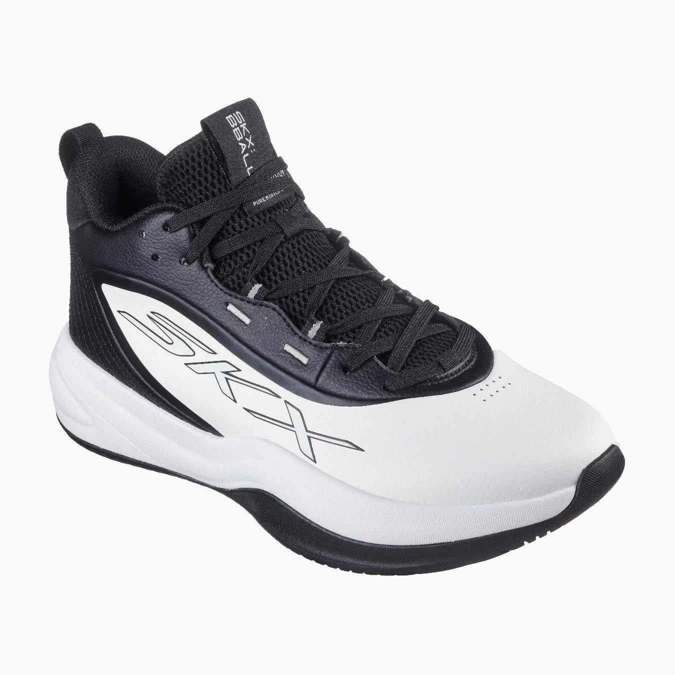 253010#WBK-WHITE LEATHER/BLACK TRIM