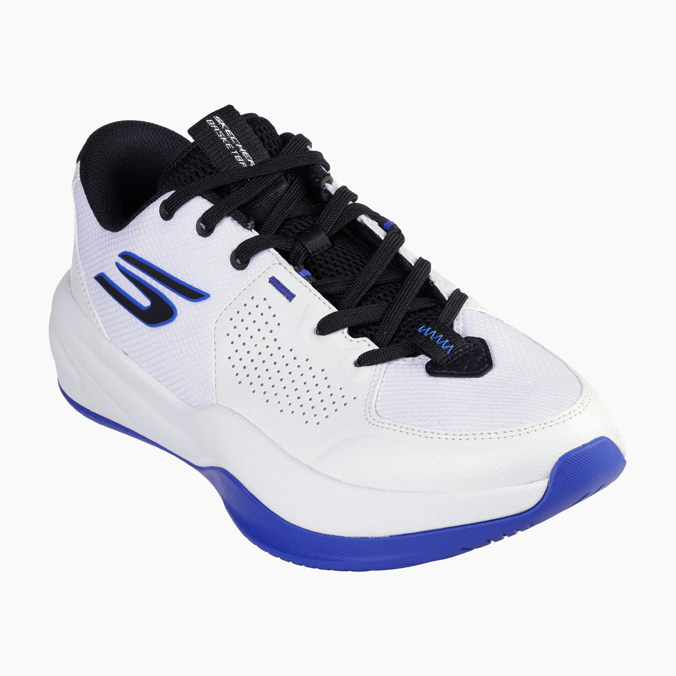 253011#WBKB-WHITE LEATHER/BLACK LEATHER/BLUE MESH