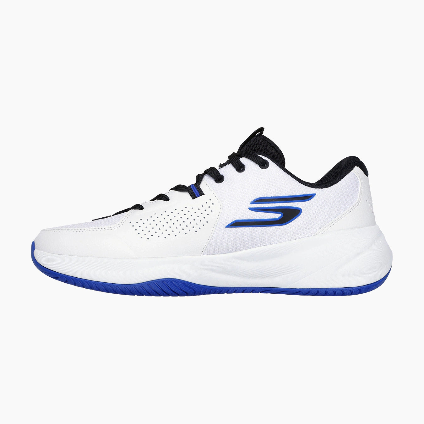 253011#WBKB-WHITE LEATHER/BLACK LEATHER/BLUE MESH