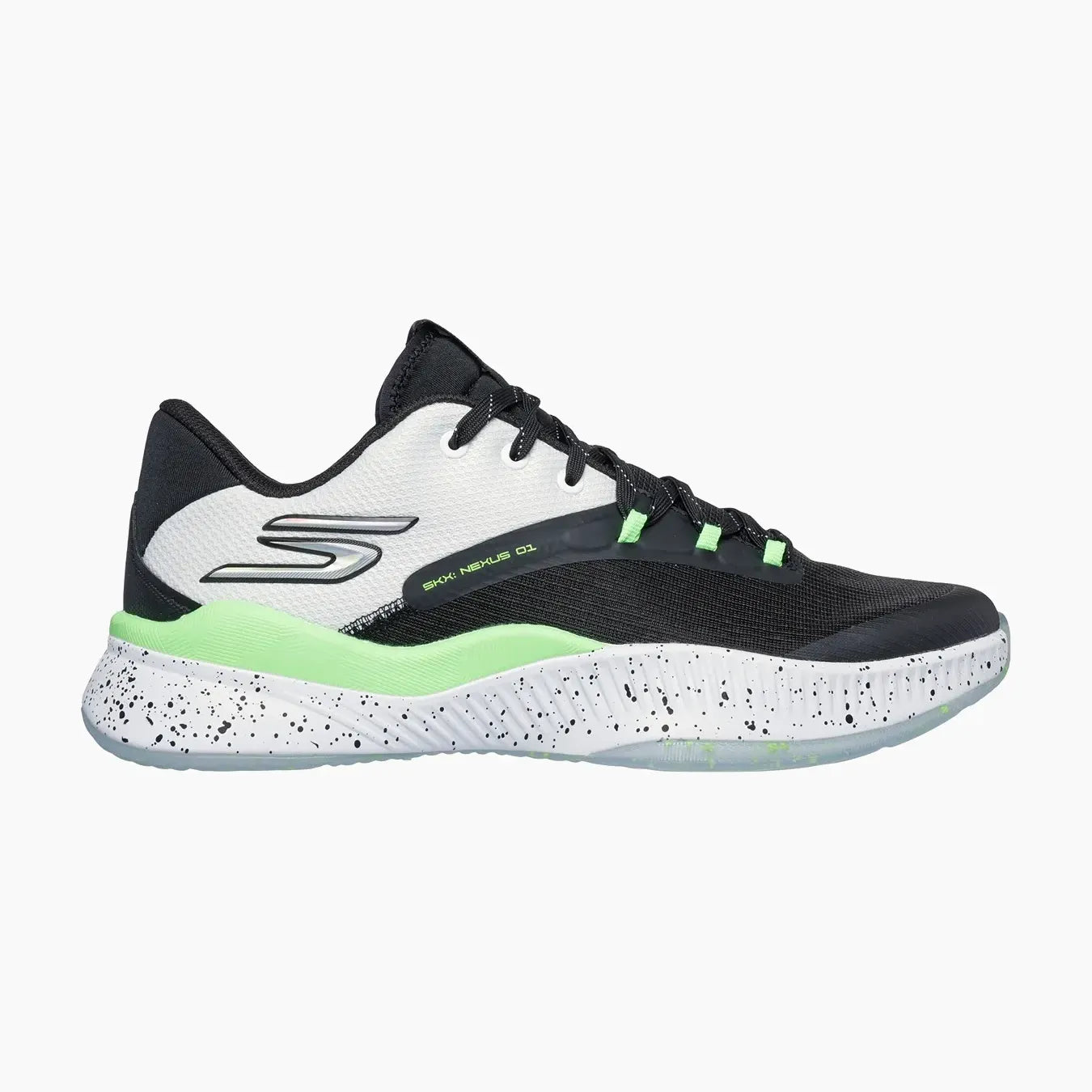 253015#WBLM-WHITE MESH/BLACK/LIME TRIM