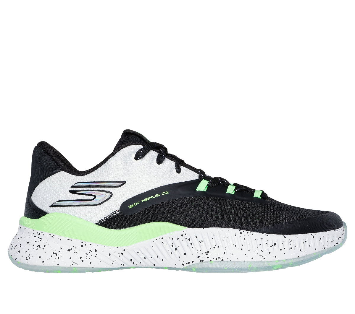 253015#WBLM-WHITE MESH/BLACK/LIME TRIM