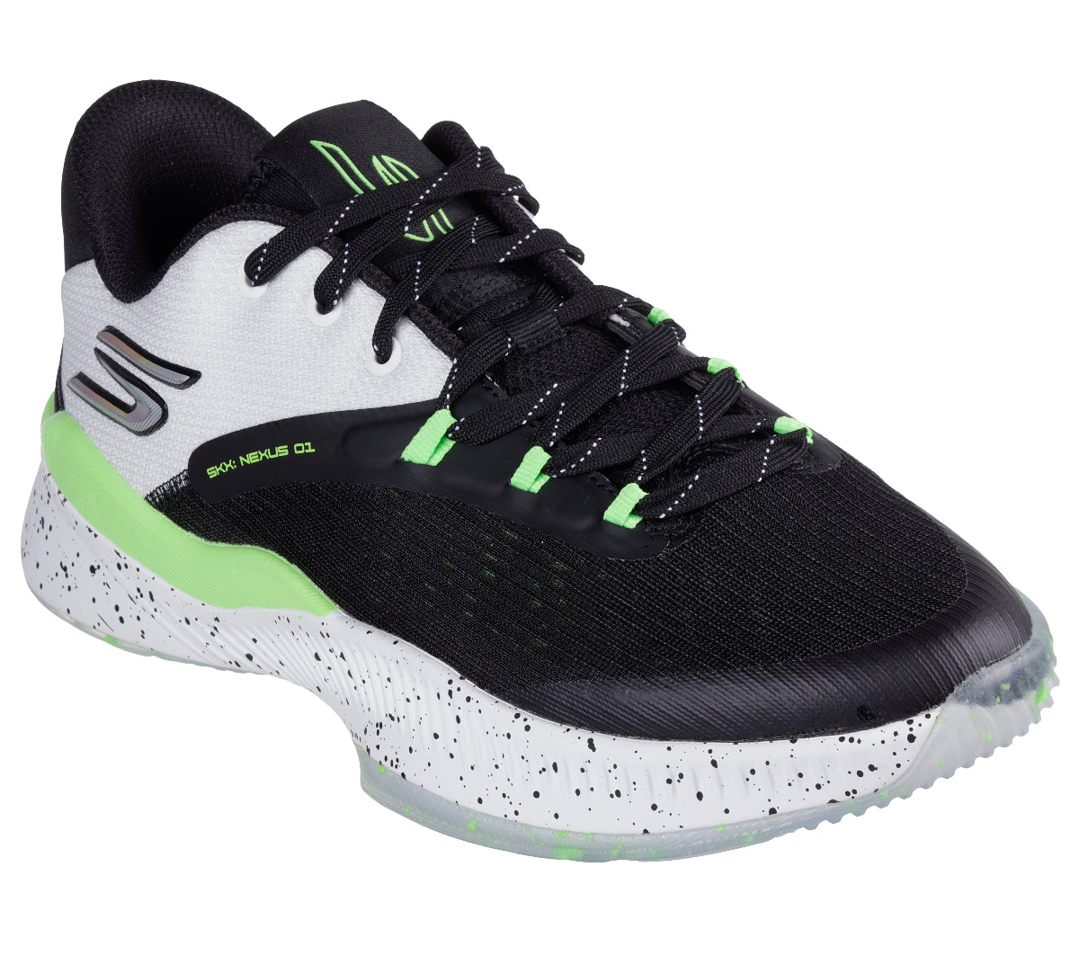 253015#WBLM-WHITE MESH/BLACK/LIME TRIM