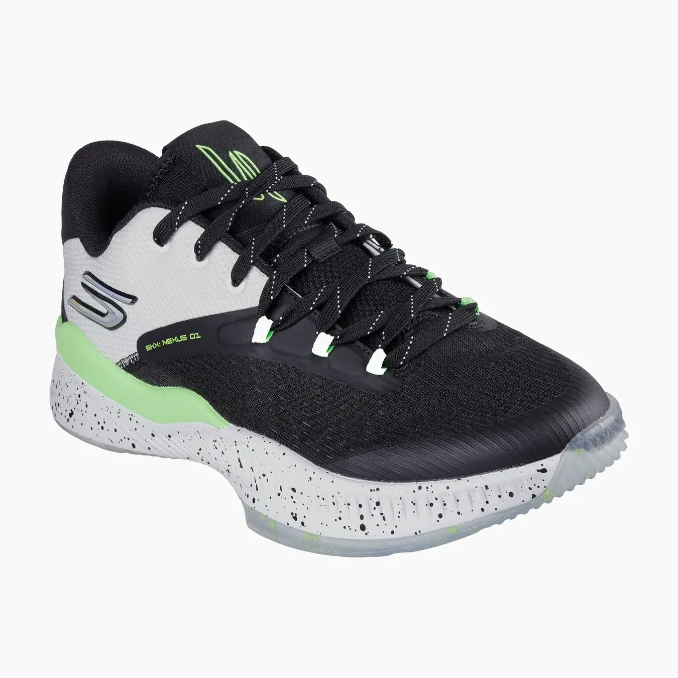 253015#WBLM-WHITE MESH/BLACK/LIME TRIM