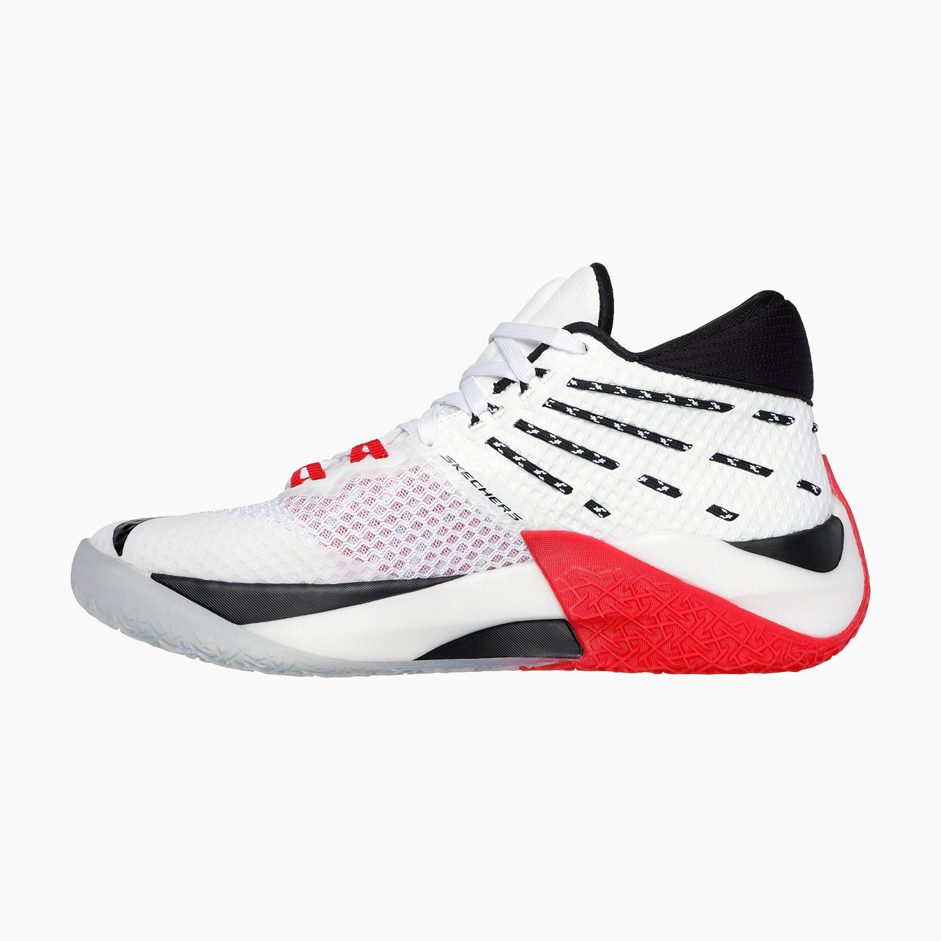 253020P#WRBK-BLACK & RED DURALEATHER / WHITE LEATHER / MES