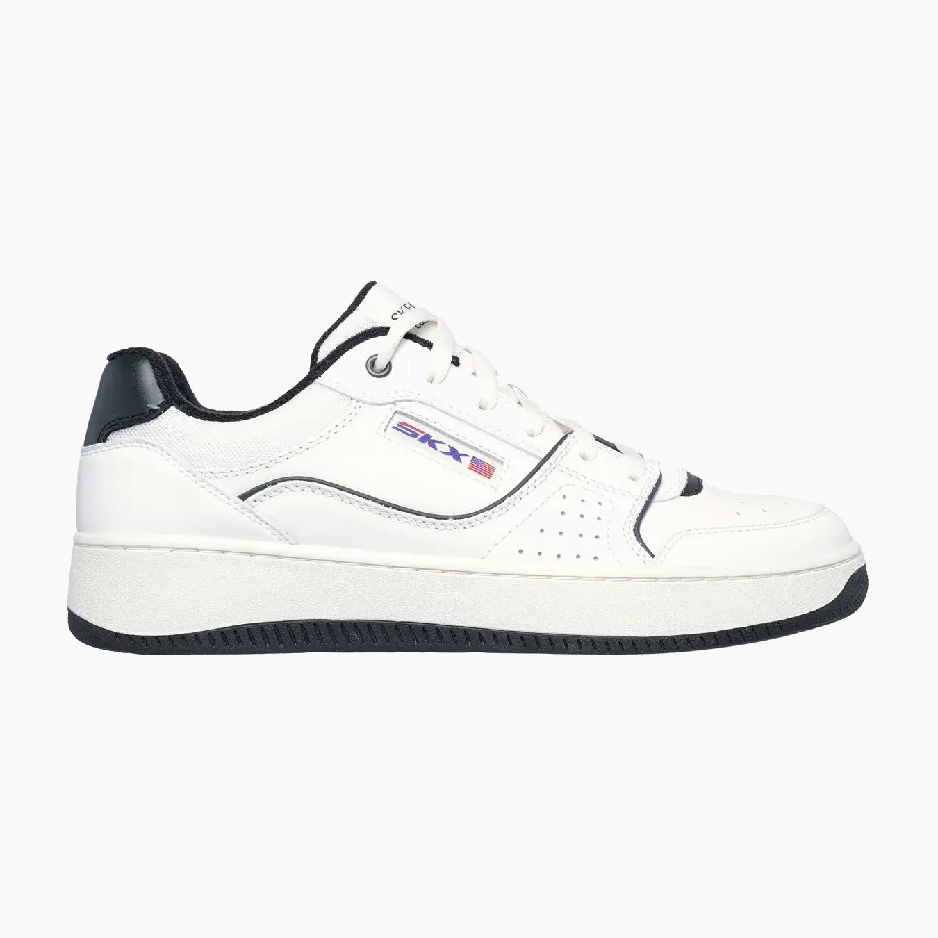 254026#WBK-WHITE LEATHER/BLACK TRIM