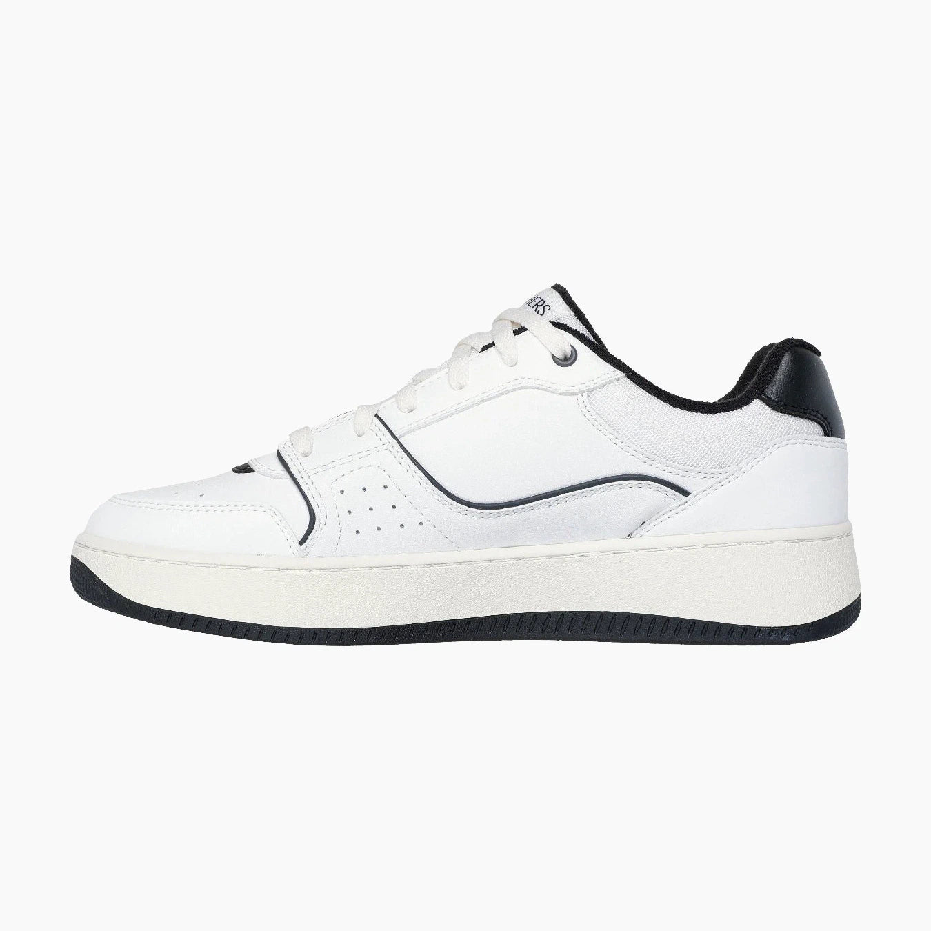 254026#WBK-WHITE LEATHER/BLACK TRIM