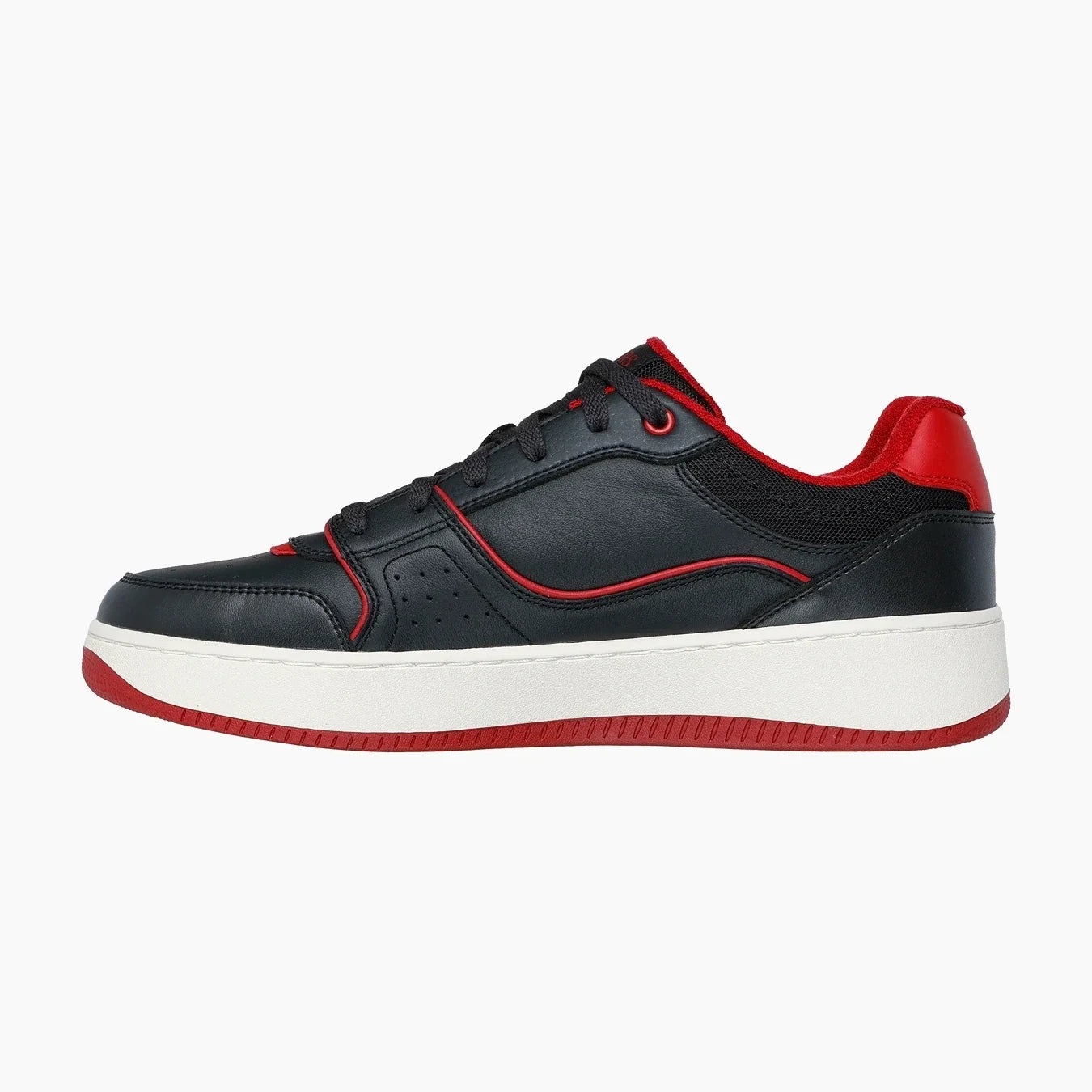 254026#BKRD-BLACK LEATHER/RED TRIM
