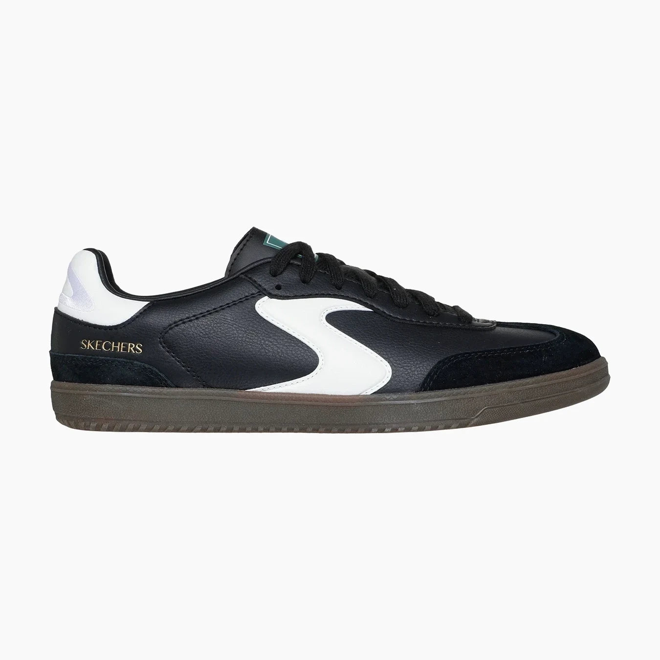 HOTSHOT#BKW-BLACK DURALEATHER/SUEDE/WHITE TRIM