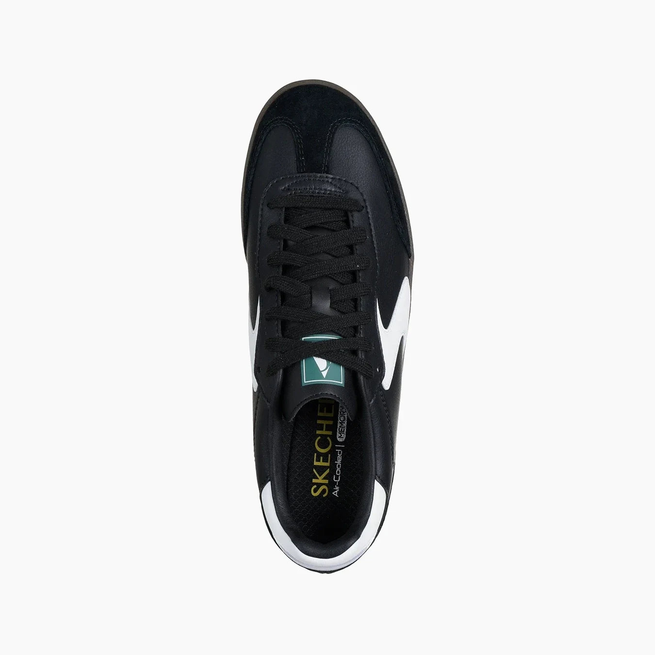 HOTSHOT#BKW-BLACK DURALEATHER/SUEDE/WHITE TRIM