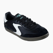 HOTSHOT#BKW-BLACK DURALEATHER/SUEDE/WHITE TRIM