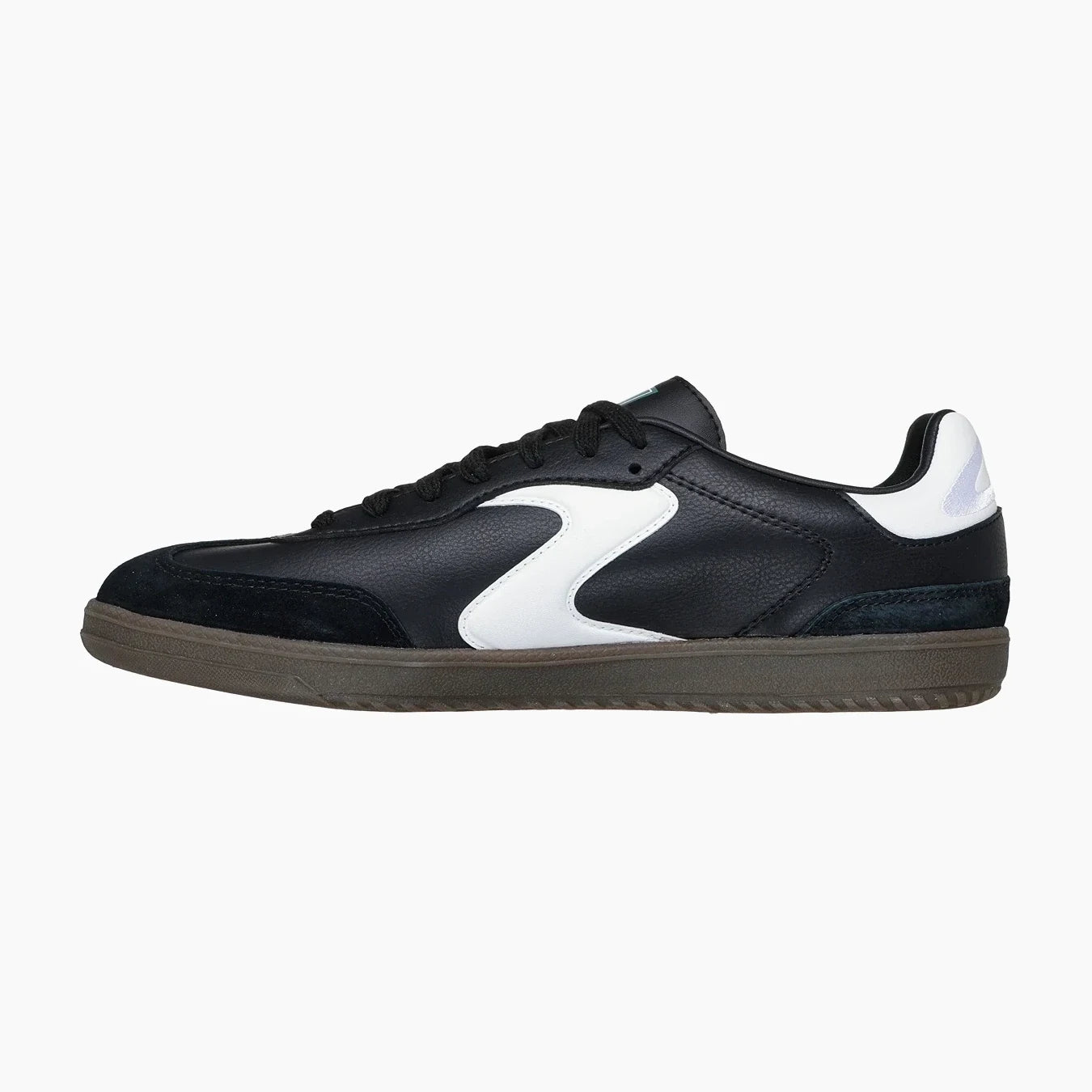 HOTSHOT#BKW-BLACK DURALEATHER/SUEDE/WHITE TRIM