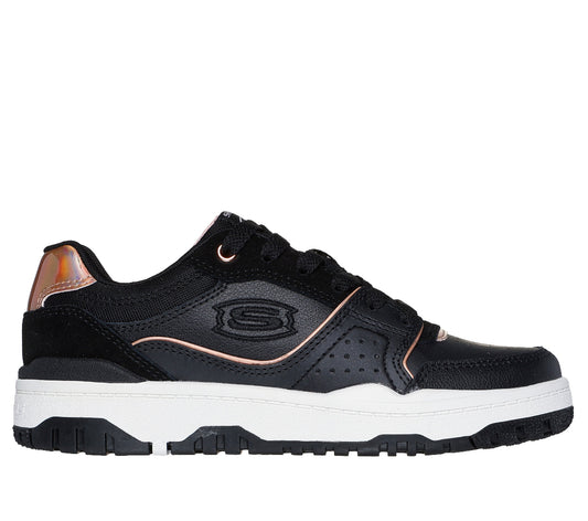 310231#BKRG-BLACK LEATHER/ROSE GOLD TRIM