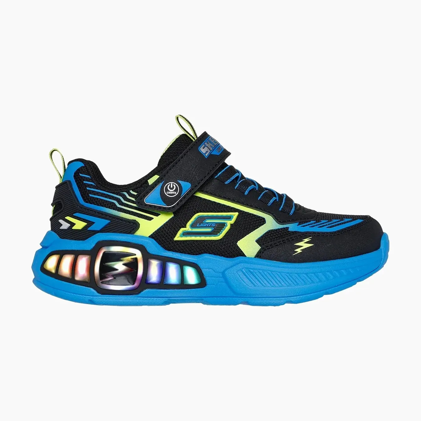 400151#BBLM/BLACK TEXTILE / SYNTHETIC / BLUE & LIME TRIM