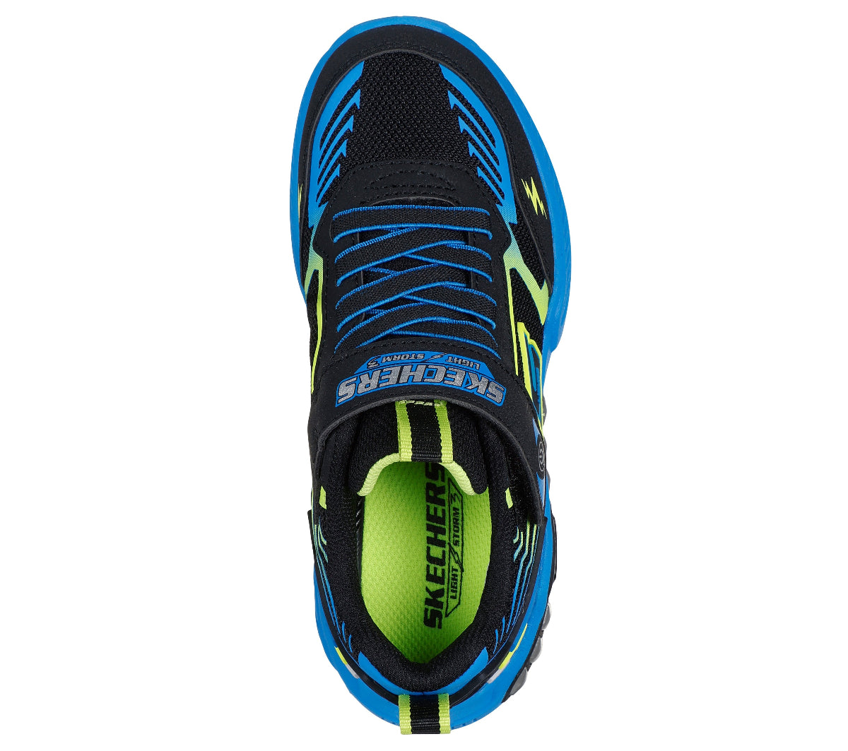 400151#BBLM/BLACK TEXTILE / SYNTHETIC / BLUE & LIME TRIM