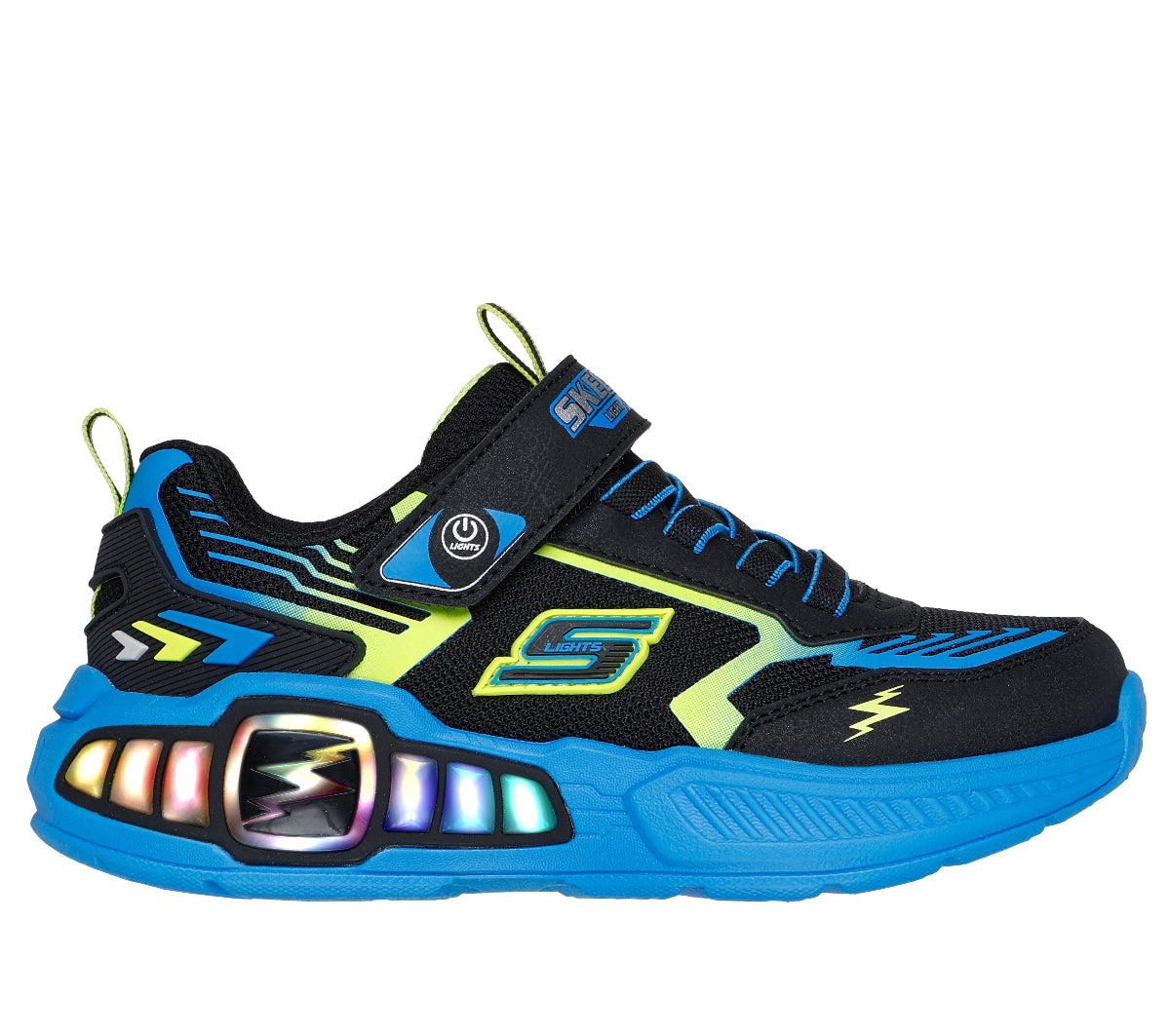 400151#BBLM/BLACK TEXTILE / SYNTHETIC / BLUE & LIME TRIM