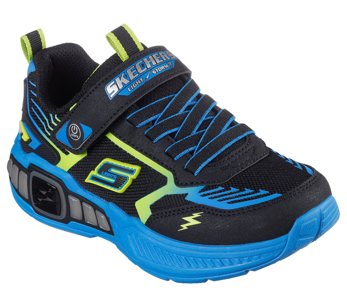 400151#BBLM/BLACK TEXTILE / SYNTHETIC / BLUE & LIME TRIM
