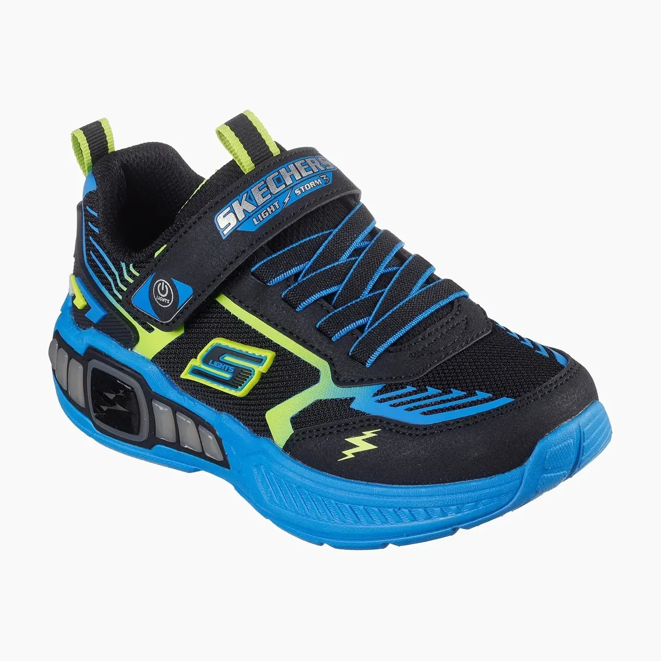 400151#BBLM/BLACK TEXTILE / SYNTHETIC / BLUE & LIME TRIM